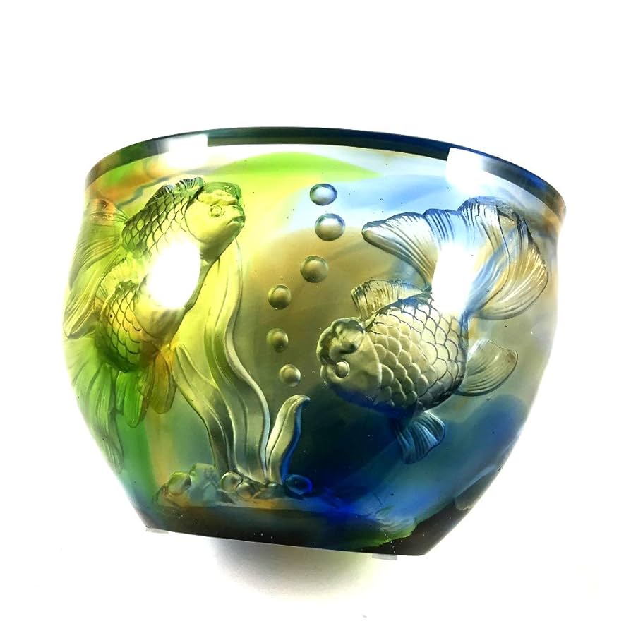 Amazon.co.jp: ゴールデンタイムズ 金魚 宝物ボウル/水槽 色釉